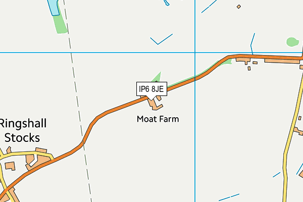 IP6 8JE map - OS VectorMap District (Ordnance Survey)