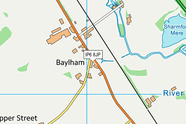 IP6 8JP map - OS VectorMap District (Ordnance Survey)