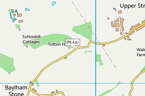 IP6 8JU map - OS VectorMap District (Ordnance Survey)