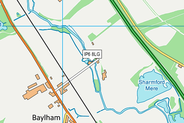 IP6 8LG map - OS VectorMap District (Ordnance Survey)
