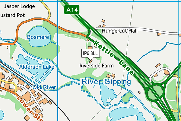 IP6 8LL map - OS VectorMap District (Ordnance Survey)