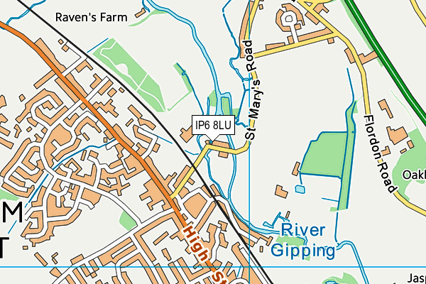 IP6 8LU map - OS VectorMap District (Ordnance Survey)