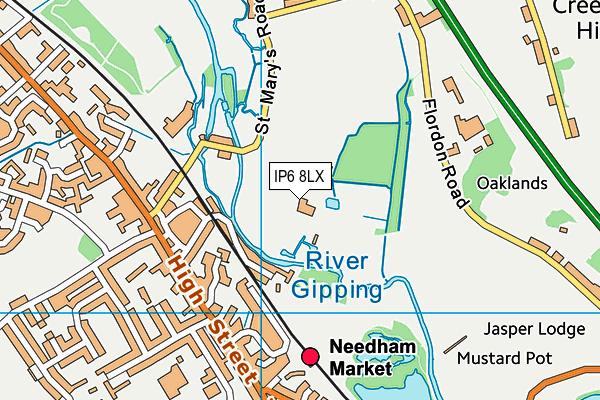 IP6 8LX map - OS VectorMap District (Ordnance Survey)