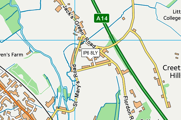 IP6 8LY map - OS VectorMap District (Ordnance Survey)