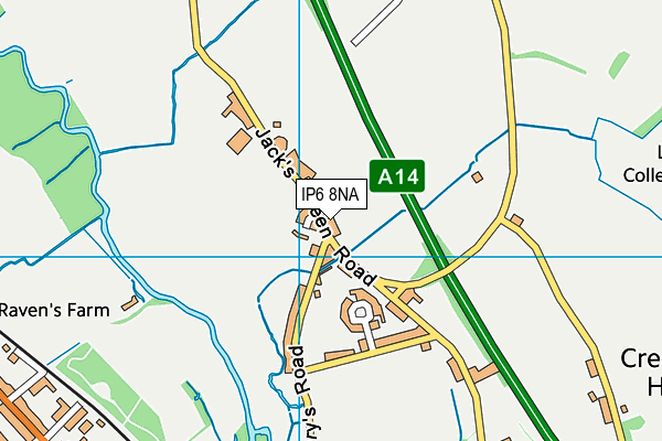 IP6 8NA map - OS VectorMap District (Ordnance Survey)