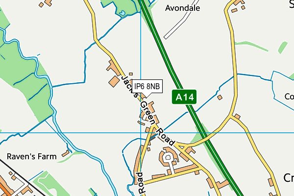 IP6 8NB map - OS VectorMap District (Ordnance Survey)