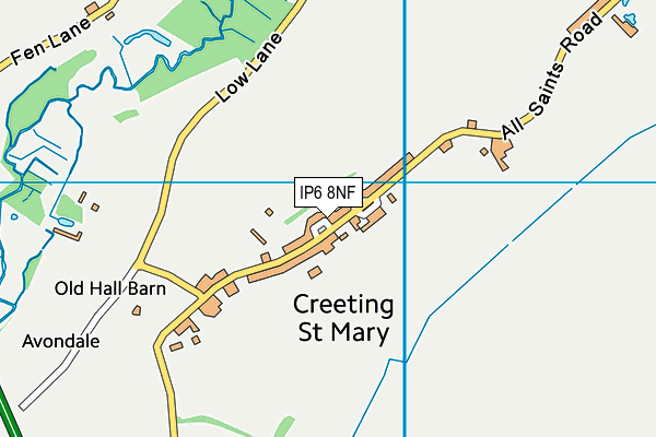 Creeting St Mary Church of England Voluntary Aided Primary School map (IP6 8NF) - OS VectorMap District (Ordnance Survey)