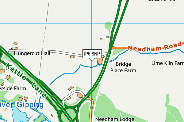 IP6 8NP map - OS VectorMap District (Ordnance Survey)