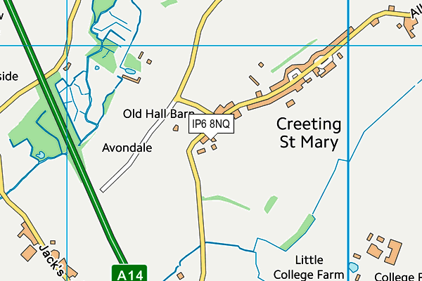 IP6 8NQ map - OS VectorMap District (Ordnance Survey)