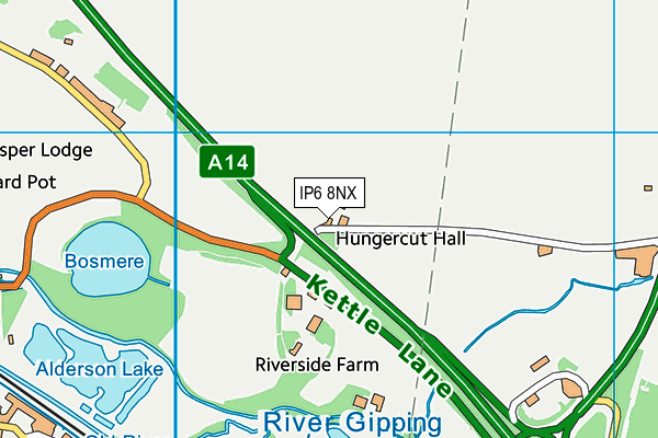 IP6 8NX map - OS VectorMap District (Ordnance Survey)