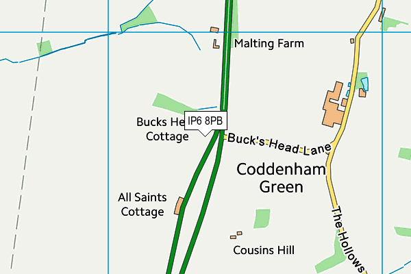 IP6 8PB map - OS VectorMap District (Ordnance Survey)