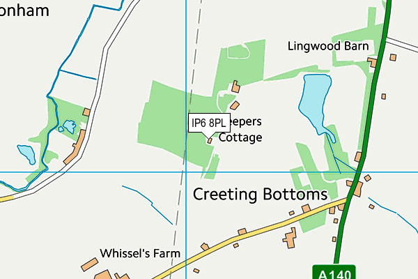 IP6 8PL map - OS VectorMap District (Ordnance Survey)