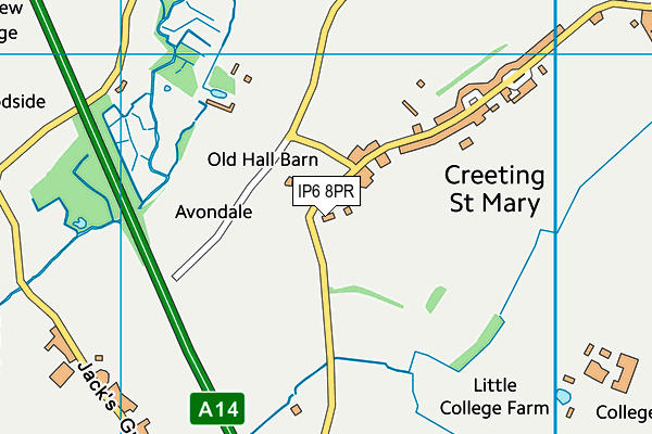 IP6 8PR map - OS VectorMap District (Ordnance Survey)