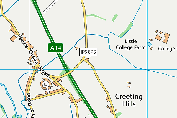 IP6 8PS map - OS VectorMap District (Ordnance Survey)