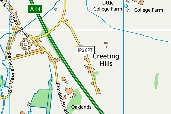 IP6 8PT map - OS VectorMap District (Ordnance Survey)