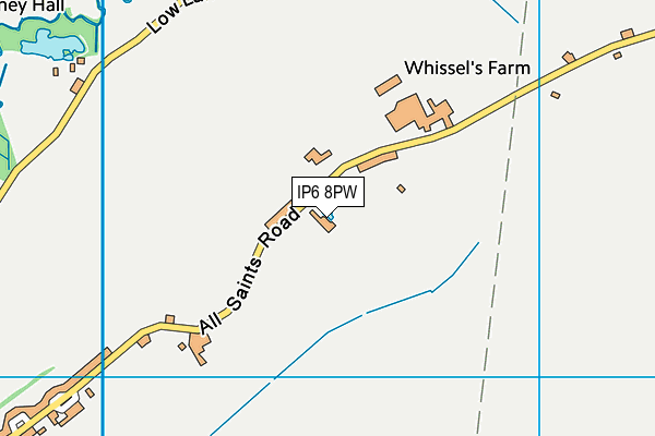 IP6 8PW map - OS VectorMap District (Ordnance Survey)