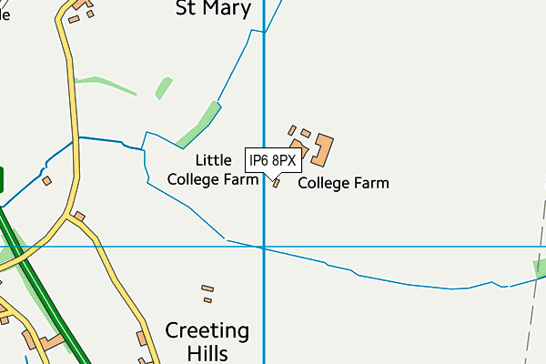 IP6 8PX map - OS VectorMap District (Ordnance Survey)