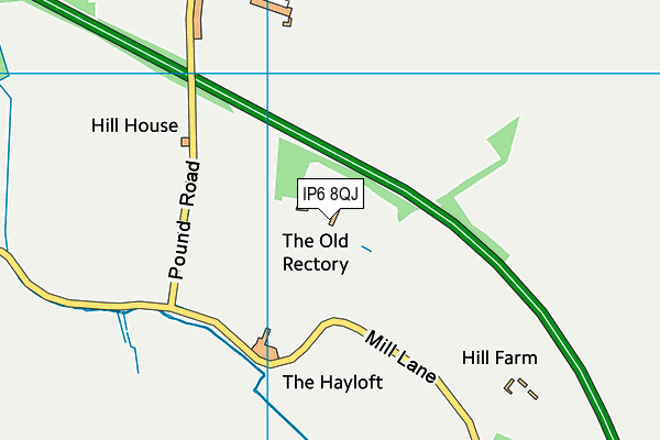 IP6 8QJ map - OS VectorMap District (Ordnance Survey)