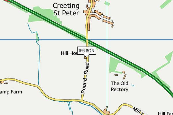 IP6 8QN map - OS VectorMap District (Ordnance Survey)