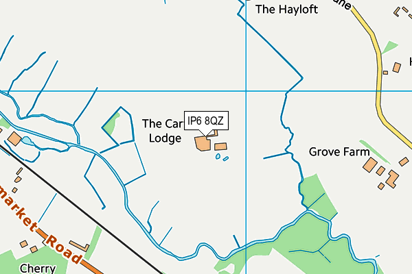 IP6 8QZ map - OS VectorMap District (Ordnance Survey)