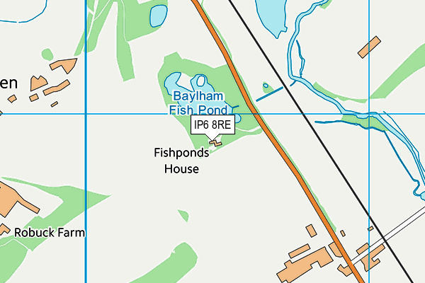 IP6 8RE map - OS VectorMap District (Ordnance Survey)