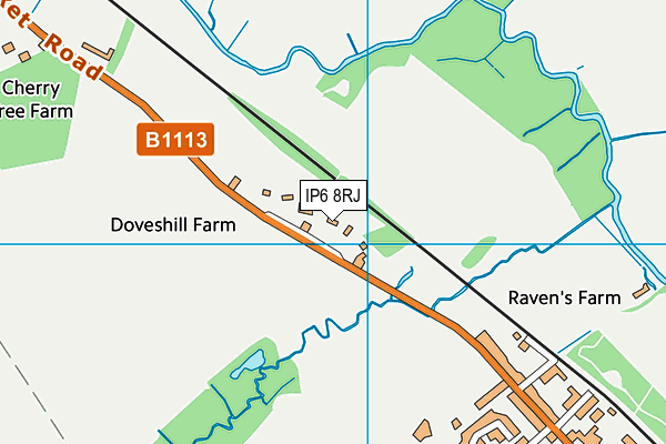 IP6 8RJ map - OS VectorMap District (Ordnance Survey)