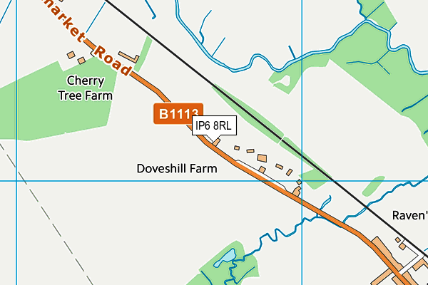 IP6 8RL map - OS VectorMap District (Ordnance Survey)