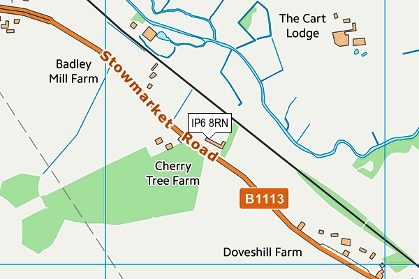 IP6 8RN map - OS VectorMap District (Ordnance Survey)