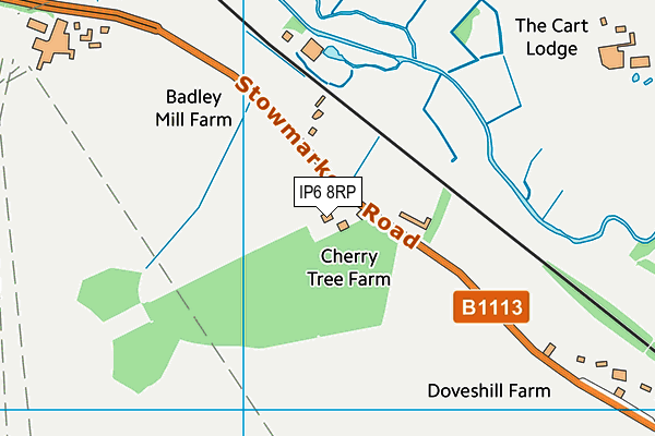 IP6 8RP map - OS VectorMap District (Ordnance Survey)