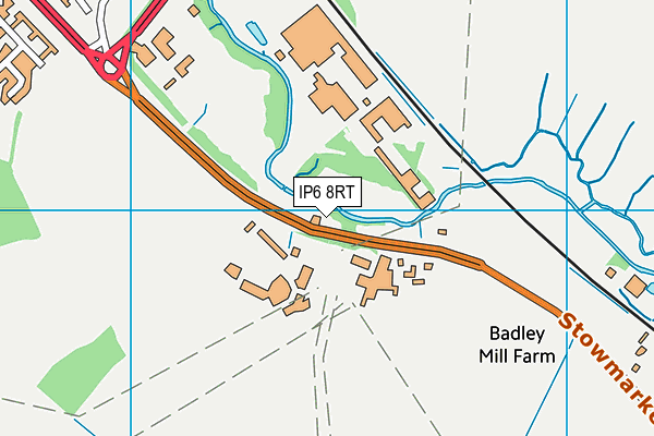 IP6 8RT map - OS VectorMap District (Ordnance Survey)