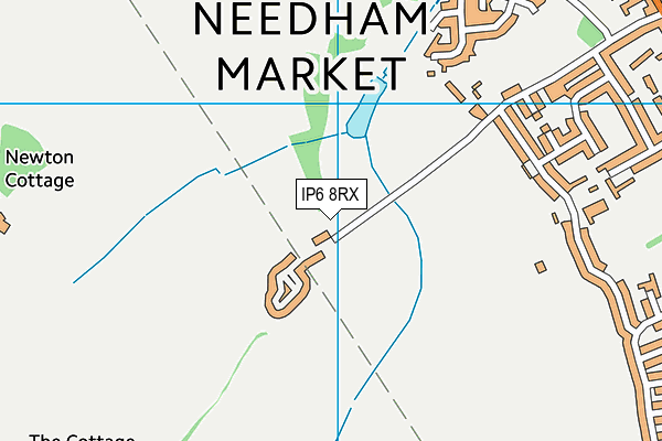 IP6 8RX map - OS VectorMap District (Ordnance Survey)