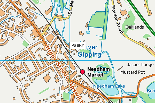 IP6 8RY map - OS VectorMap District (Ordnance Survey)