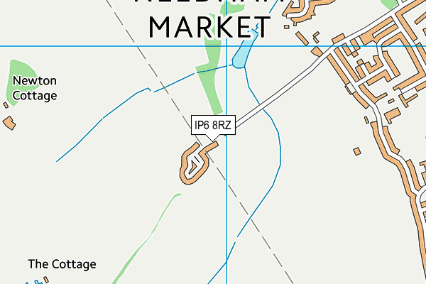 IP6 8RZ map - OS VectorMap District (Ordnance Survey)