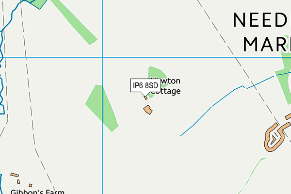 IP6 8SD map - OS VectorMap District (Ordnance Survey)