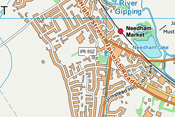 IP6 8SZ map - OS VectorMap District (Ordnance Survey)
