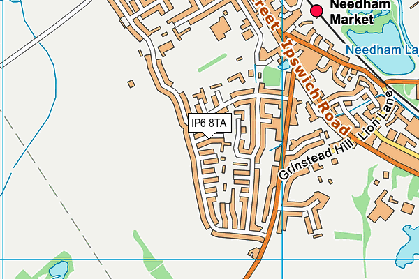 IP6 8TA map - OS VectorMap District (Ordnance Survey)