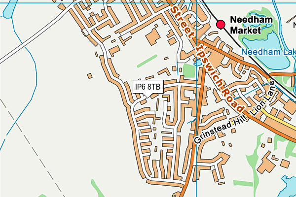 IP6 8TB map - OS VectorMap District (Ordnance Survey)