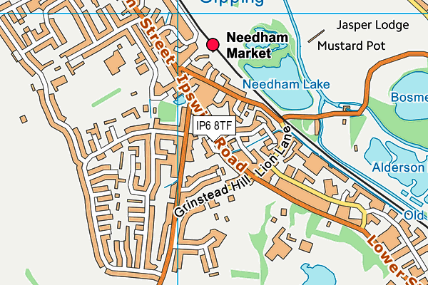 IP6 8TF map - OS VectorMap District (Ordnance Survey)