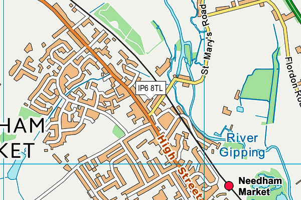 IP6 8TL map - OS VectorMap District (Ordnance Survey)