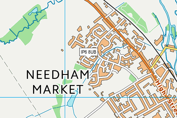 IP6 8UB map - OS VectorMap District (Ordnance Survey)