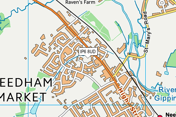 IP6 8UD map - OS VectorMap District (Ordnance Survey)