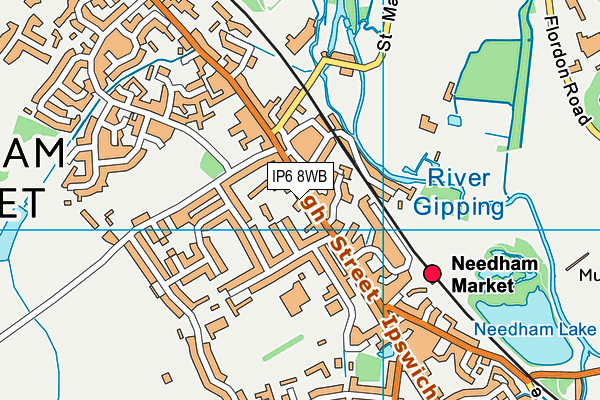 IP6 8WB map - OS VectorMap District (Ordnance Survey)