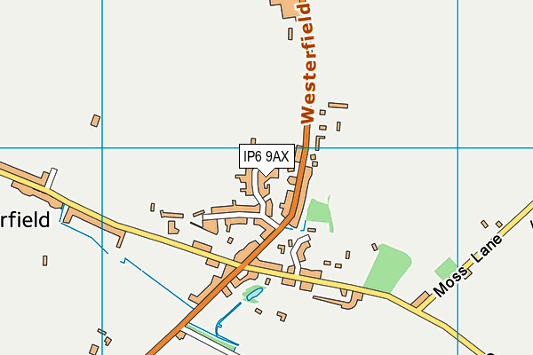 IP6 9AX map - OS VectorMap District (Ordnance Survey)