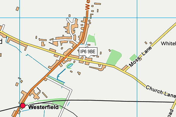 IP6 9BE map - OS VectorMap District (Ordnance Survey)