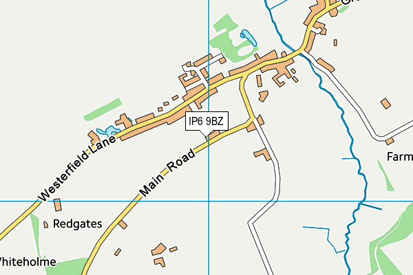 IP6 9BZ map - OS VectorMap District (Ordnance Survey)
