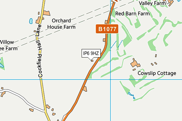IP6 9HZ map - OS VectorMap District (Ordnance Survey)