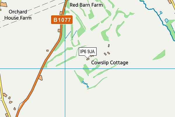 Fynn Valley Golf Club map (IP6 9JA) - OS VectorMap District (Ordnance Survey)