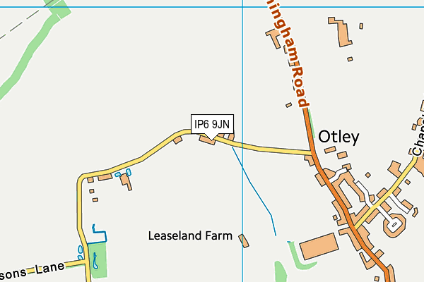 IP6 9JN map - OS VectorMap District (Ordnance Survey)