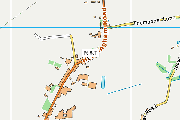 IP6 9JT map - OS VectorMap District (Ordnance Survey)