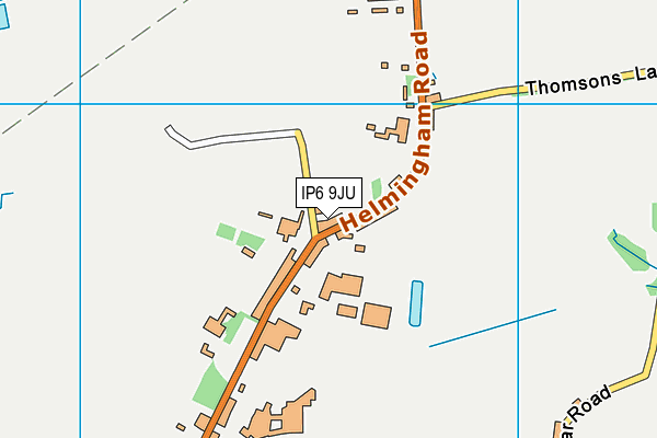 IP6 9JU map - OS VectorMap District (Ordnance Survey)